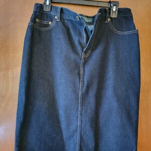 Polo by Ralph Lauren Dark Blue A-Line Skirt